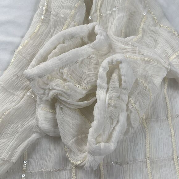 Velvet Graham & Spencer Cecilia Short Sleeve Silk &‎ Sequin Top Size Small - Picture 6 of 6